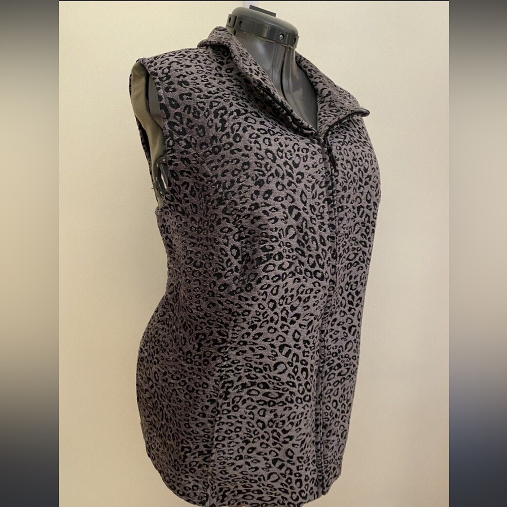 Susan Graver leopard princess cut vest